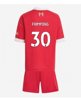 Billige Fotballdrakt Liverpool Jeremie Frimpong #30 Replika Hjemmedraktsett Barn 2025-26 Kortermet (med bukser)
